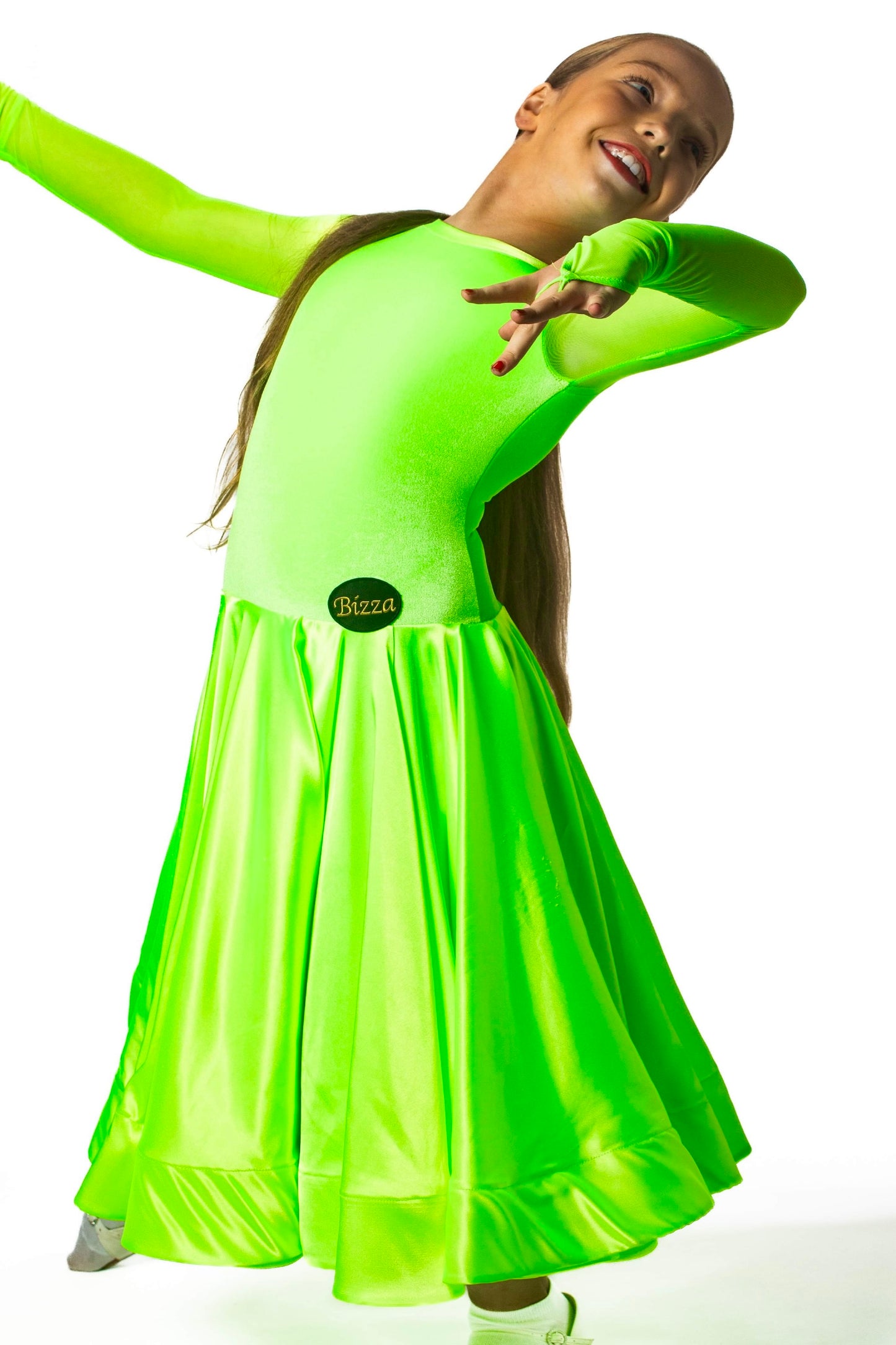 𝗘𝗫 𝗦𝗣𝗢𝗡𝗦𝗢𝗥 Fluorescent green ballroom dress