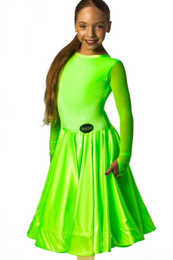 𝗘𝗫 𝗦𝗣𝗢𝗡𝗦𝗢𝗥 Fluorescent green ballroom dress