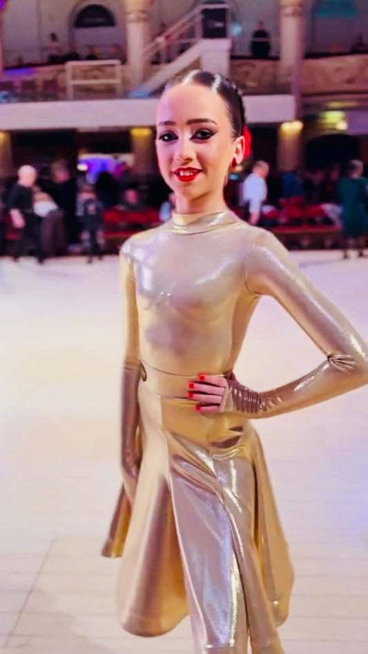 Gold Metallic Latin Set