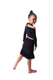 Black double side ruched skirt