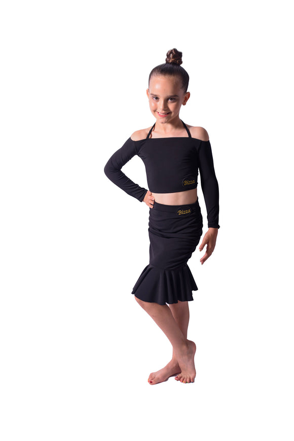 𝗡𝗘𝗪 Black double side ruched skirt