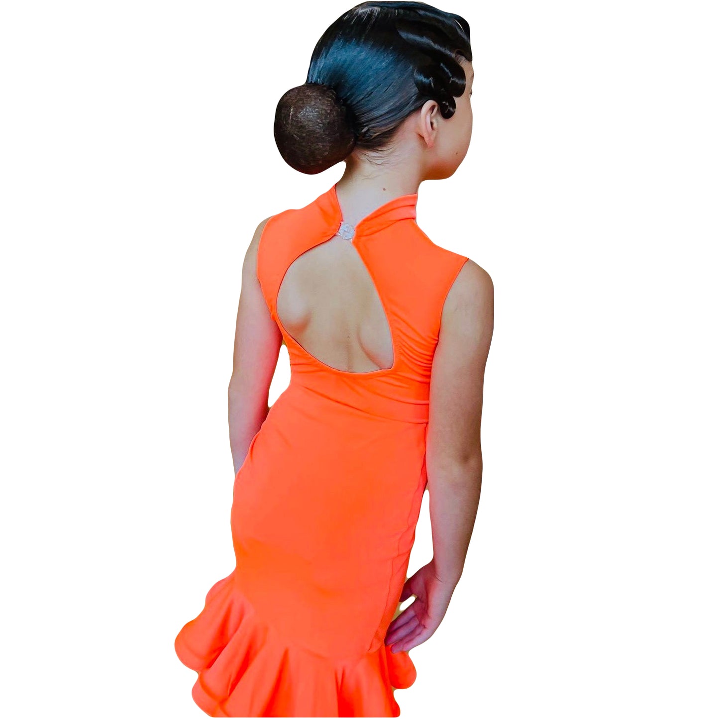 ʟɪᴍɪᴛᴇᴅ ᴇᴅɪᴛɪᴏɴ Orange High Neck Leotard - Large Keyhole Back