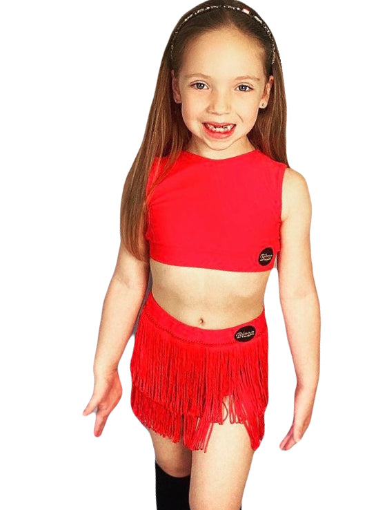 Red Fringe Shorts