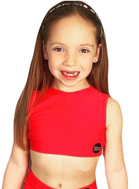 Red Lycra Crop Top