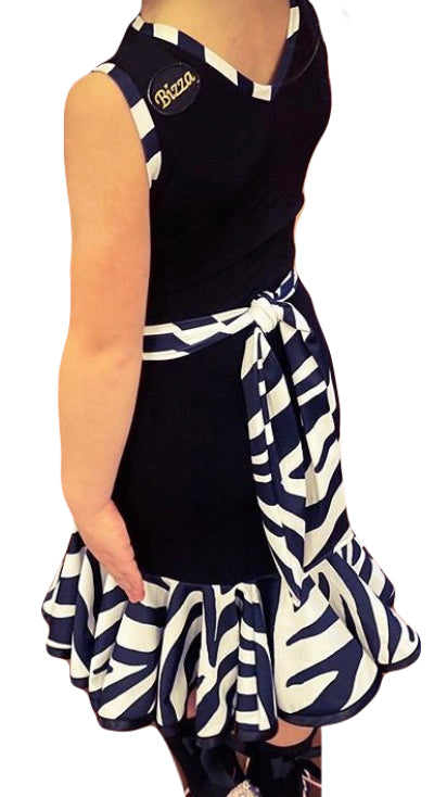 DROP WAISTED ZEBRA SKIRT