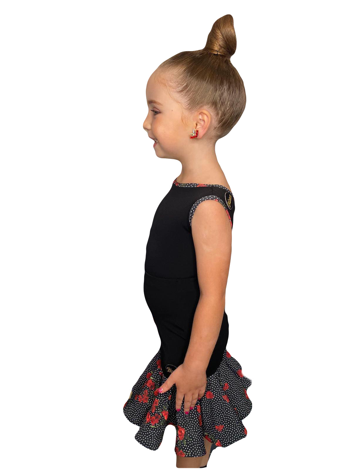 Juvenile Leotard With Polkadot Poppy edge