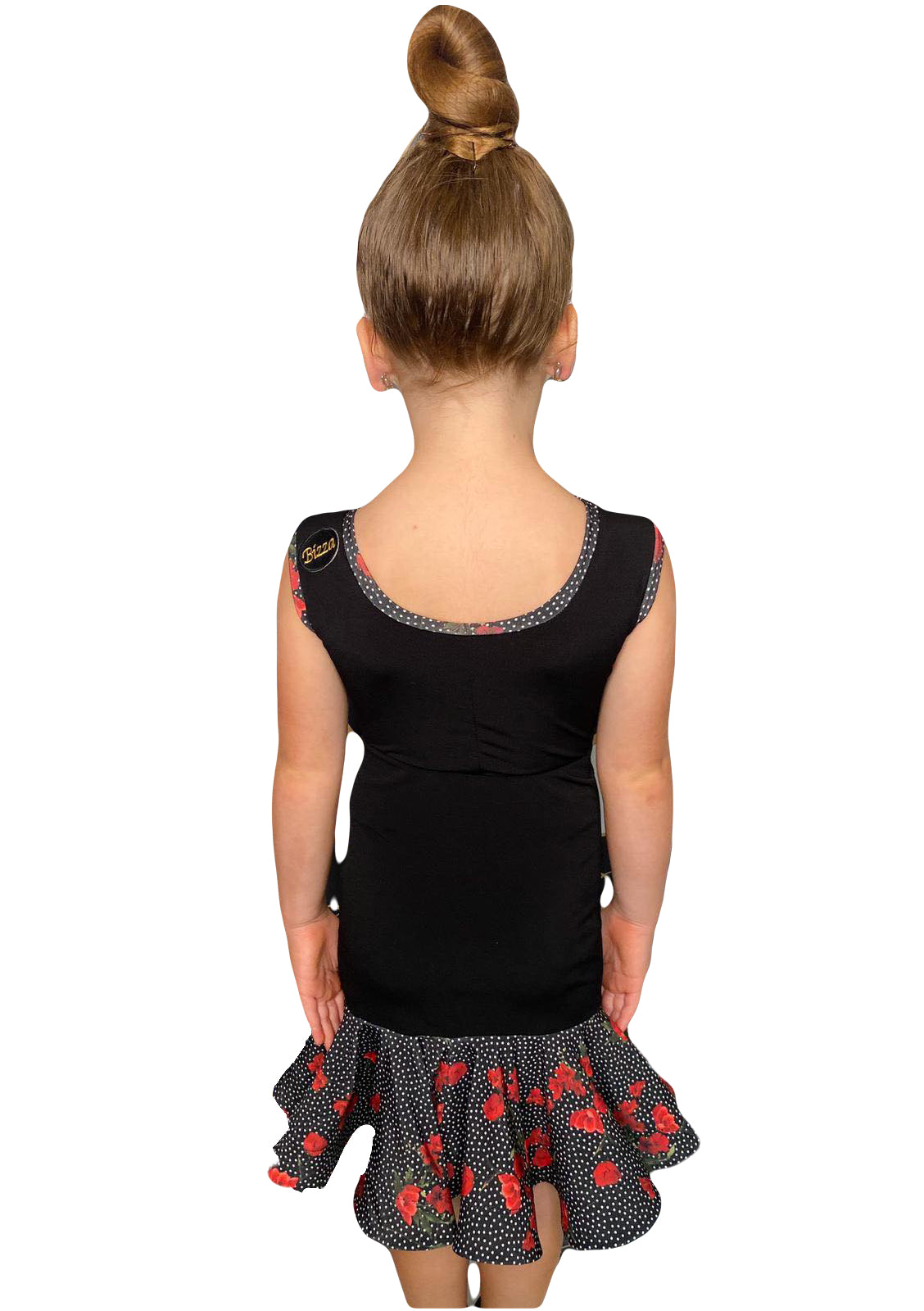 Juvenile Leotard With Polkadot Poppy edge