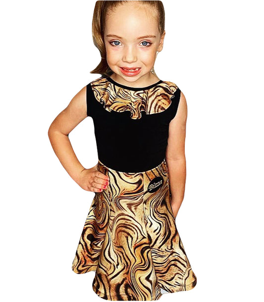 Juvenile Tiger Drop Waisted Skirt