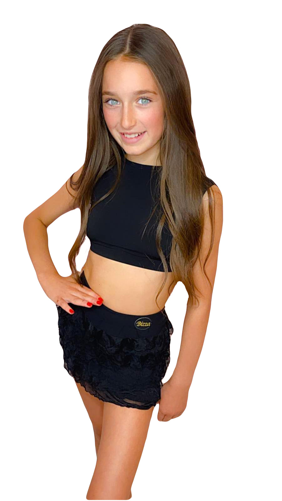 BLACK RUFFLE RARA SKIRT