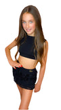 BLOCK COLOURED CROP TOP - VARIOUS COLOURS AVAILABLE
