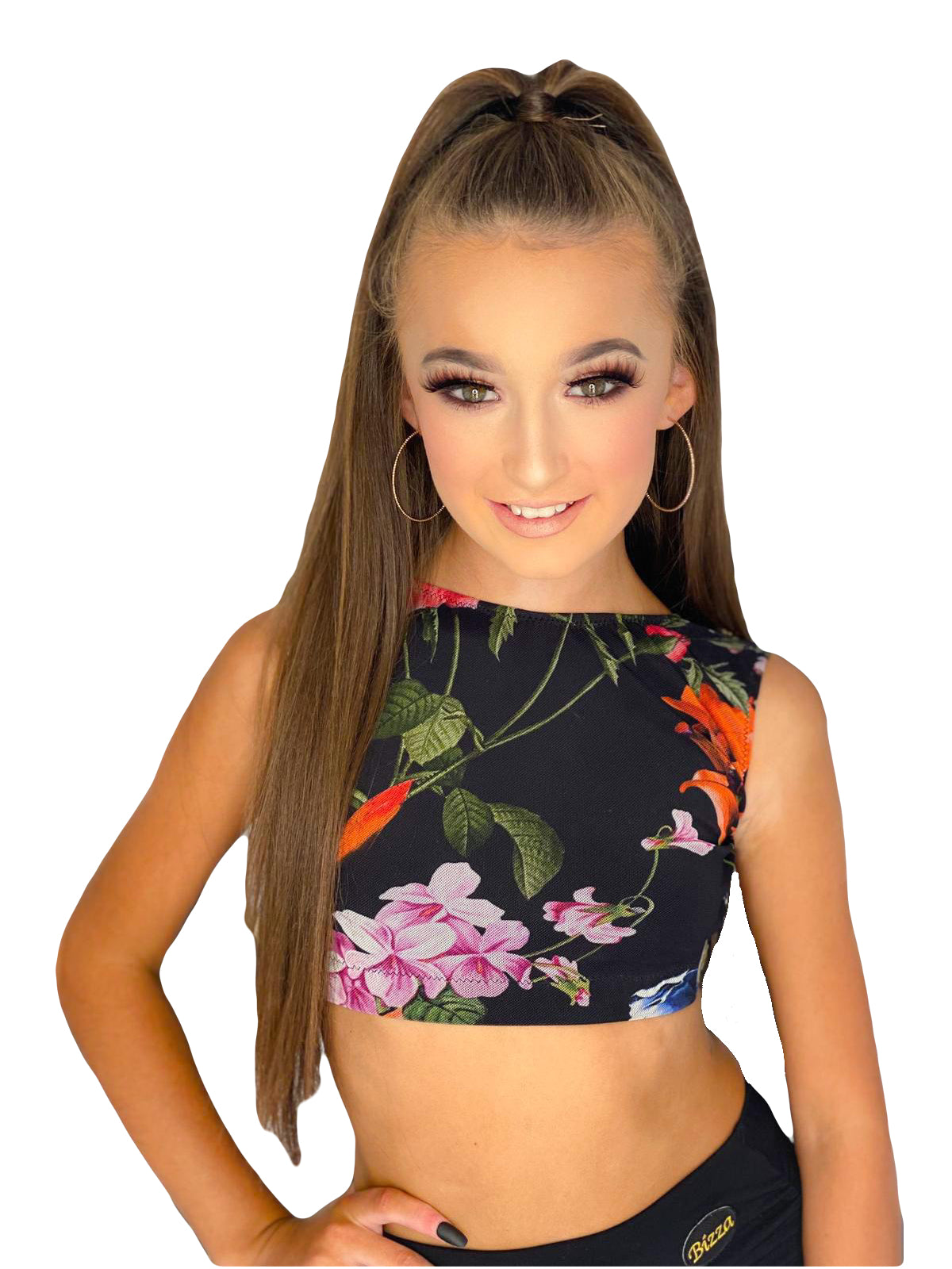 Tropical Mesh Crop Top