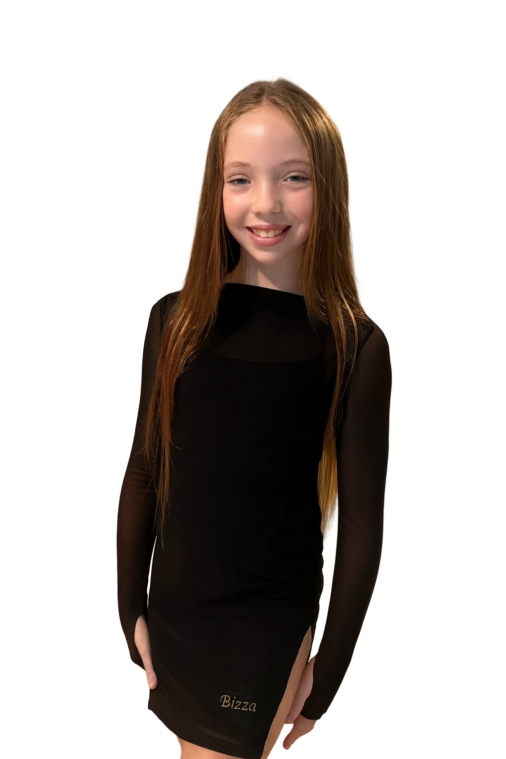 𝗡𝗘𝗪 - 𝐃𝐞𝐥𝐚𝐫𝐚 𝐃𝐫𝐞𝐬𝐬 - Black Mesh – BIZZA DESIGN