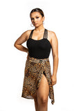 One size Leopard Print Wrap Skirt