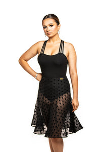 𝟐𝟖" 𝐖𝐚𝐢𝐬𝐭 Mesh Polkadot Skirt