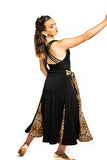 𝟐𝟔" 𝐖𝐚𝐢𝐬𝐭 Black Ballroom Skirt With Bright Leopard Inserts And Integrated Belt
