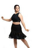 𝟏𝟑-𝟏𝟒 𝐘𝐞𝐚𝐫𝐬 Polkadot Mesh Black Crop Top