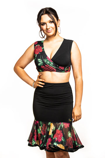 13-14 Years Floral Cross Over Crop Top