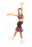 𝟐𝟐" 𝐖𝐚𝐢𝐬𝐭 Drop Waisted Red Floral Skirt