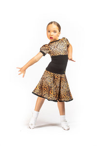 𝟓-𝟔 𝐘𝐞𝐚𝐫𝐬 Drop Waisted Leopard Full Skirt