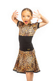 𝟓-𝟔 𝐘𝐞𝐚𝐫𝐬 Drop Waisted Leopard Full Skirt