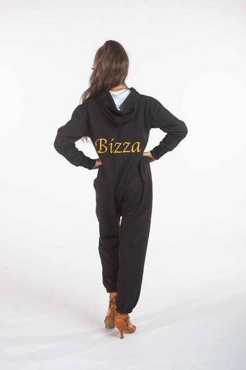 𝟏𝟏-𝟏𝟐 𝐘𝐞𝐚𝐫𝐬 Black Branded Onesie with Gold Bizza