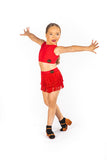 5-6 𝐘𝐞𝐚𝐫𝐬 Red Lycra crop top