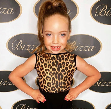 9-10 years-   Leopard Leotard With Black Edge