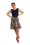 𝟐𝟔” 𝐖𝐚𝐢𝐬𝐭 POLKADOT POPPY PANELLED SKIRT WITH SPLITS (YELLOW)