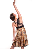 𝟐𝟔" 𝐖𝐚𝐢𝐬𝐭  Panelled Tiger Print Skirt with Splits.