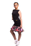 28"Waist -  Summer Floral Ruched Drop Waisted Skirt
