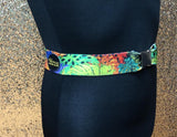 MULTI COLOURED ELASTICATED BELT WITH BUCKLE