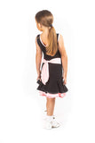 𝟏𝟏-𝟏𝟐 𝐘𝐞𝐚𝐫𝐬 Pink & Black double frill skirt with Integrated belt