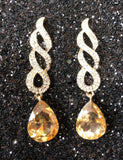 TWIST DROP CHAMPAGNE EARRINGS