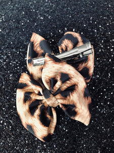 LEOPARD BOW WITH CLIP
