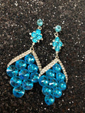 Aqua Diamante Drop earrings