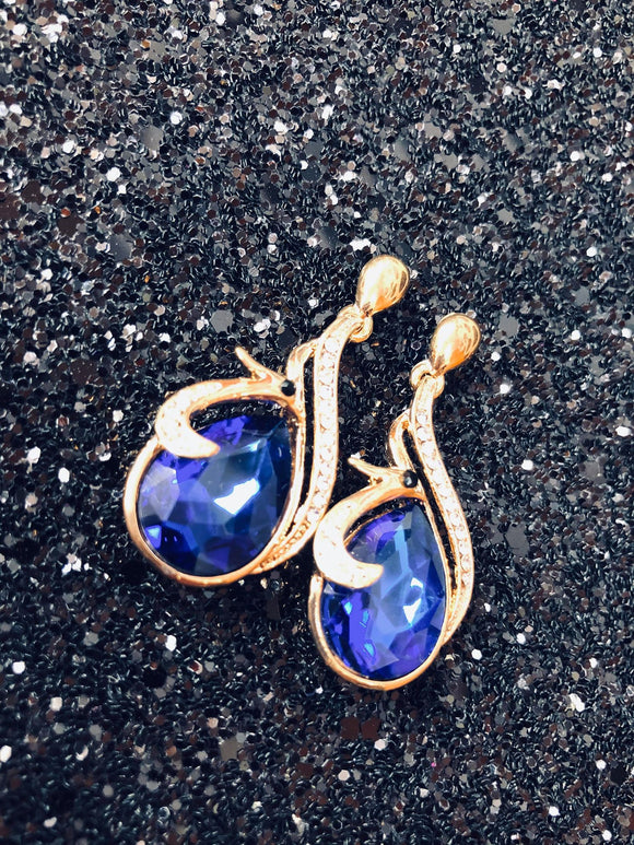 Deep Blue Bold Earrings