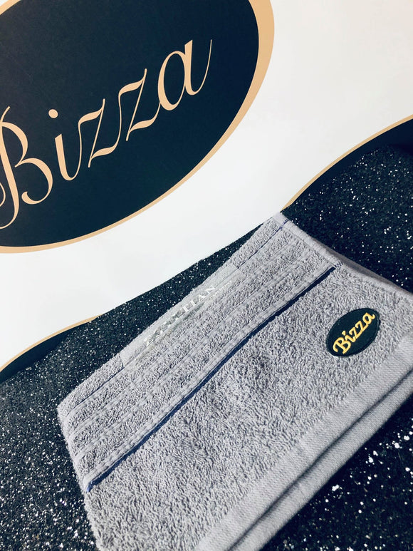 GREY EGYPTIAN COTTON BRANDED HAND TOWEL