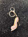 Pink Diamanté Shoe Keyring