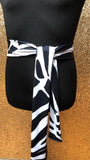 Zebra Tie Belt