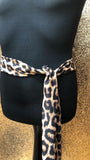 Leopard Print Tie Belt