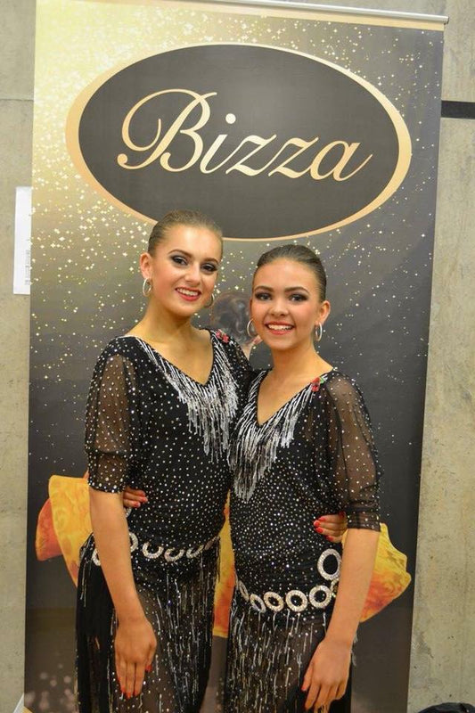 Black Junior Pairs Latin Dresses