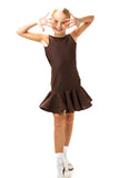 Brown Cowl Backed Drop Waisted Practice Dress