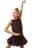 Brown Cowl Backed Drop Waisted Practice Dress