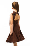 Brown Panelled Skirt