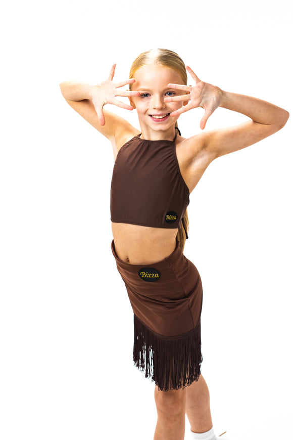 Brown Raglan Tie Top