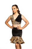 Drop Waisted Leopard Frill Skirt