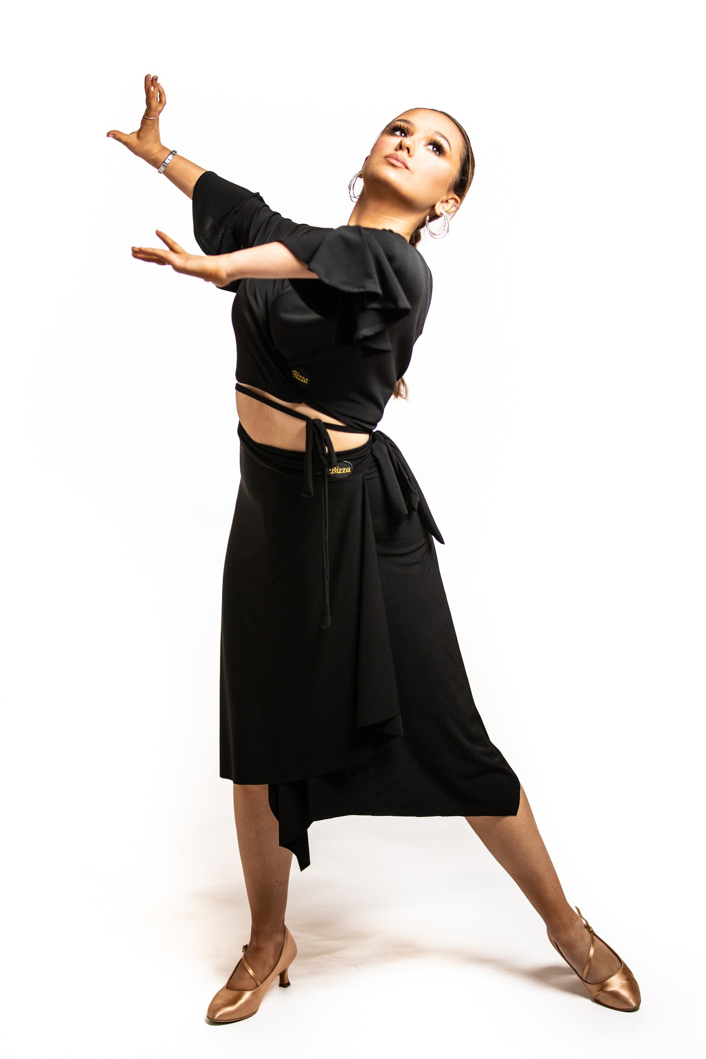 Black Ballroom Wrap Skirt