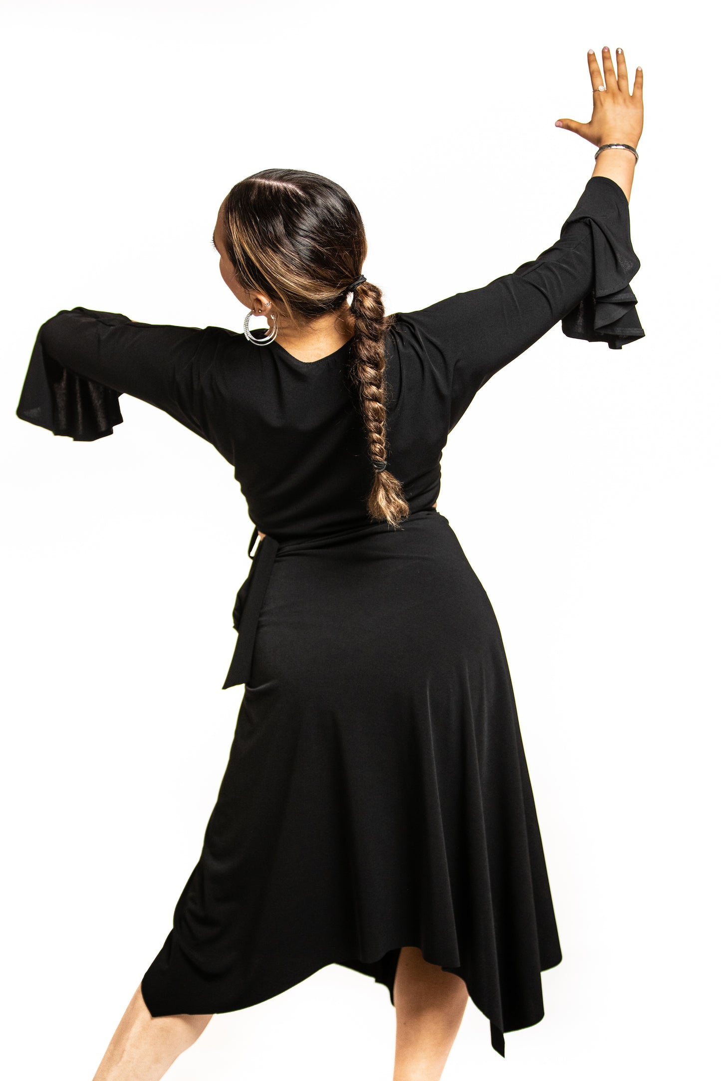 Black Ballroom Wrap Skirt