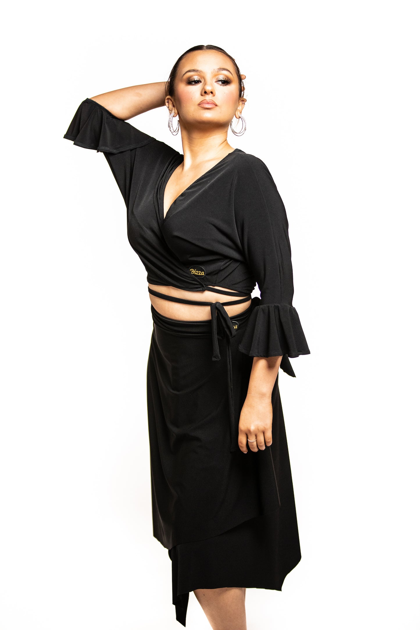 Black Ballroom Wrap Skirt