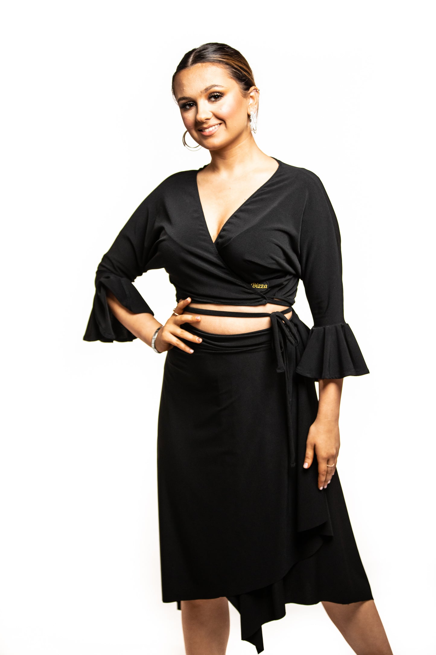 Black Ballroom Wrap Skirt